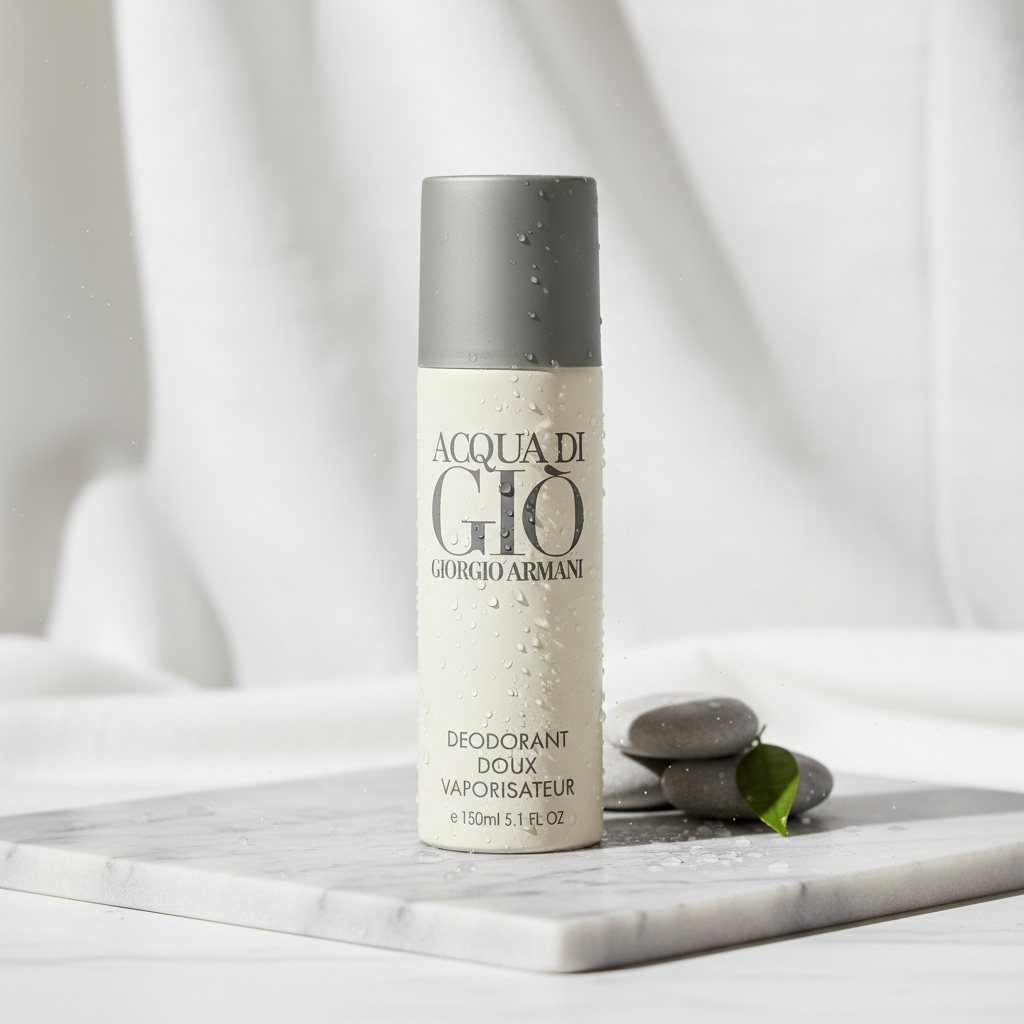 Acqua di Gio Deodorant on White Marble