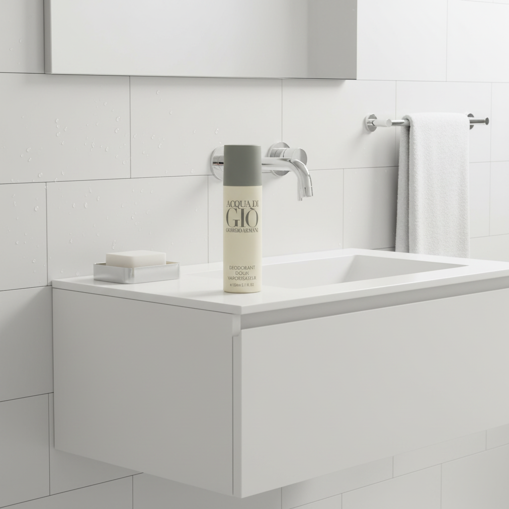 Acqua di Gio Deodorant Minimalist Bathroom