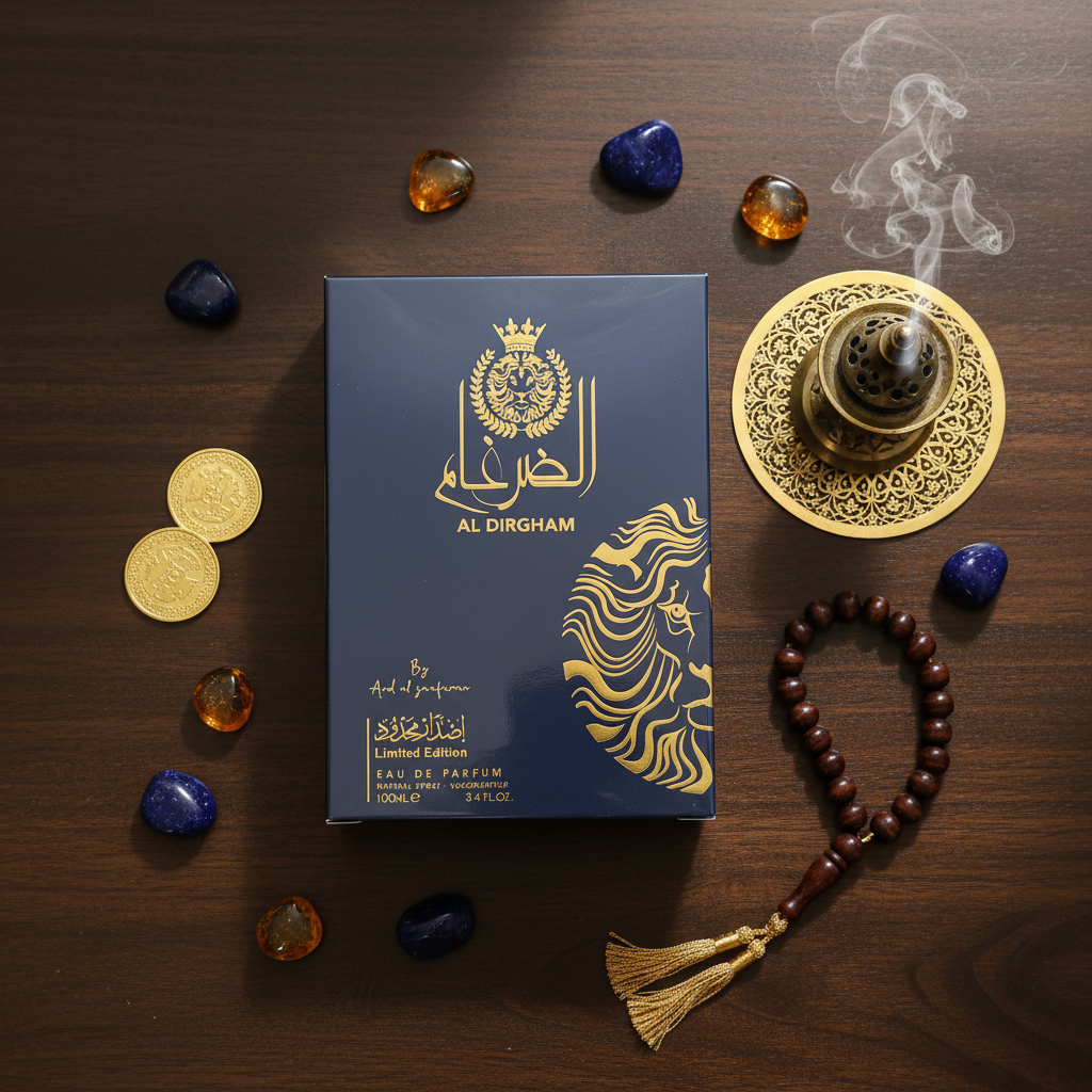 Al Dirgham Dark Surface Flat Lay